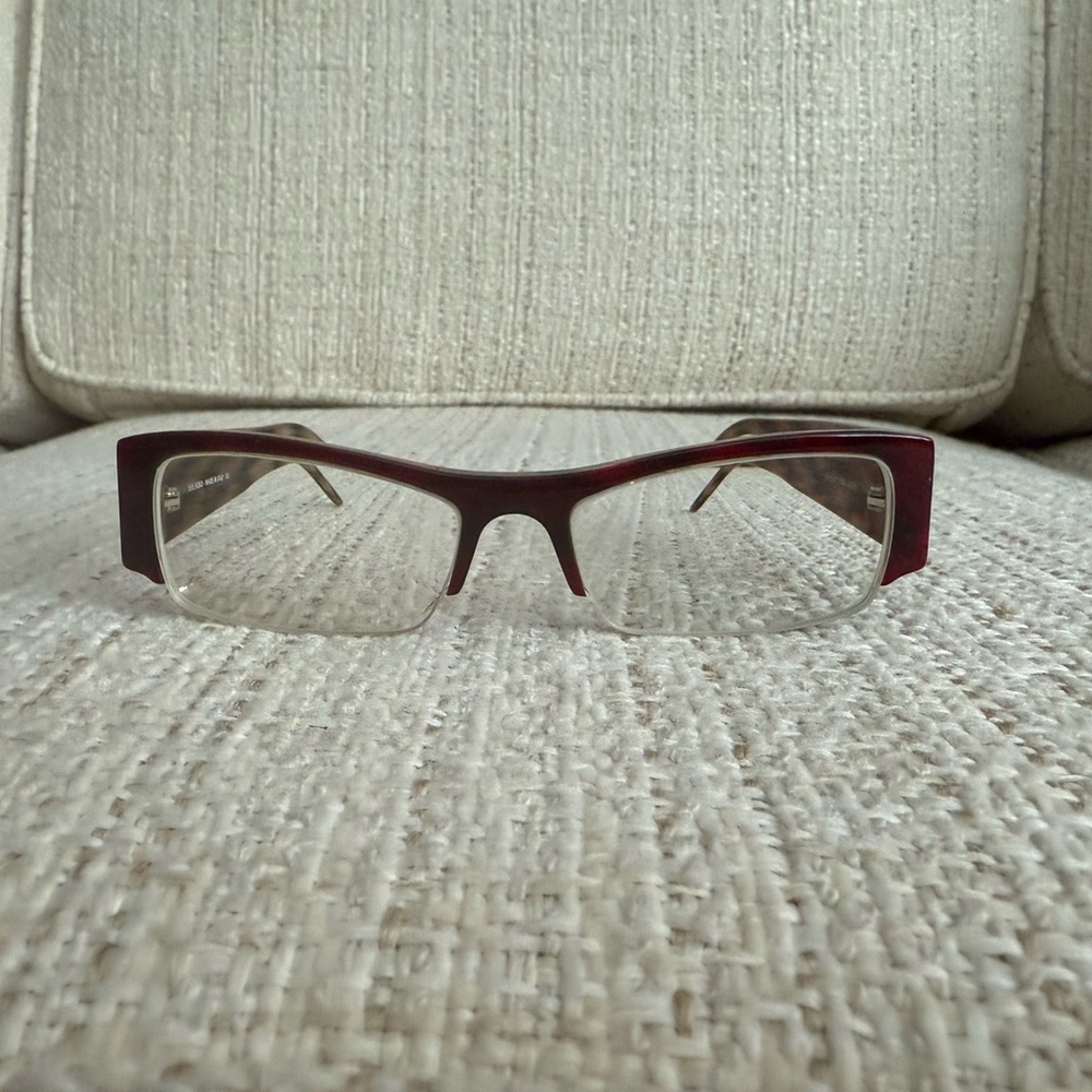 SEE Dark Red and Brown Women's Glasses